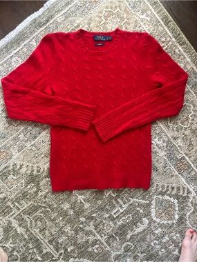 Polo Ralph Lauren Red Cashmere Sweater
